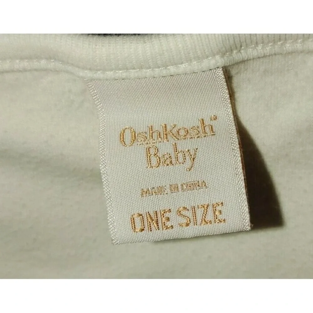 Oshkosh Critters‎ Woodland Friends Cotton Bear Blanket Beige Brown Stripe Baby